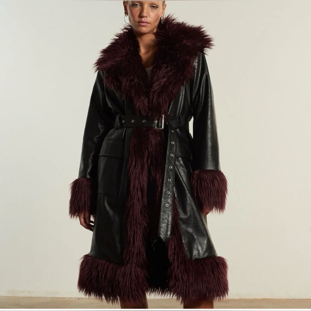 The Ragged Priest URSULA VEGAN LEATHER COAT